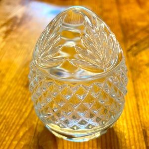 Crystal egg paperweight made in France